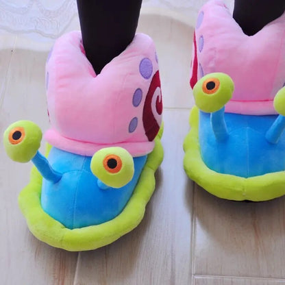 Fun Snail Design Warm Indoor Slippers - Embrace Cozy Quirkiness!