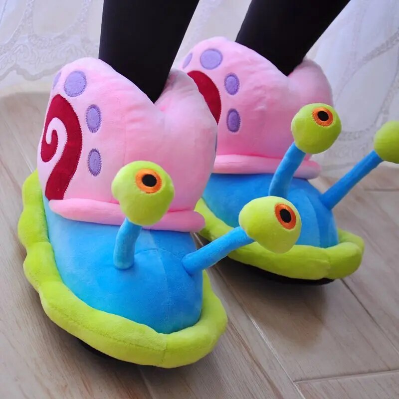 Fun Snail Design Warm Indoor Slippers - Embrace Cozy Quirkiness!