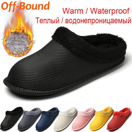 Warm and Cozy Winter Slippers for Men and Women - Plush Fur Indoor House Shoes