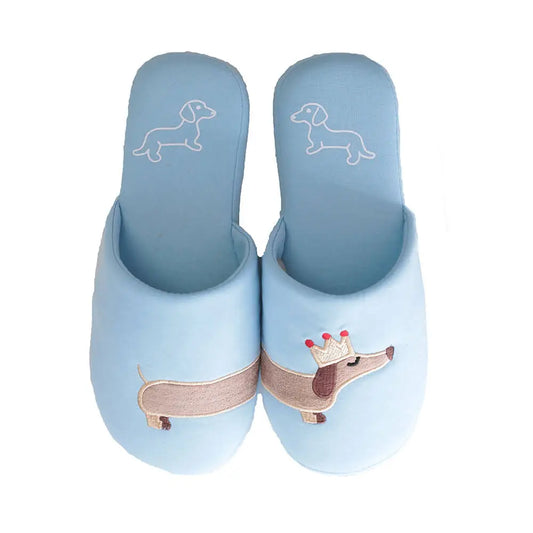 Millffy Women's Dachshund Dog and Unicorn House Slippers - Cozy Cotton Bedroom Indoor Slippers