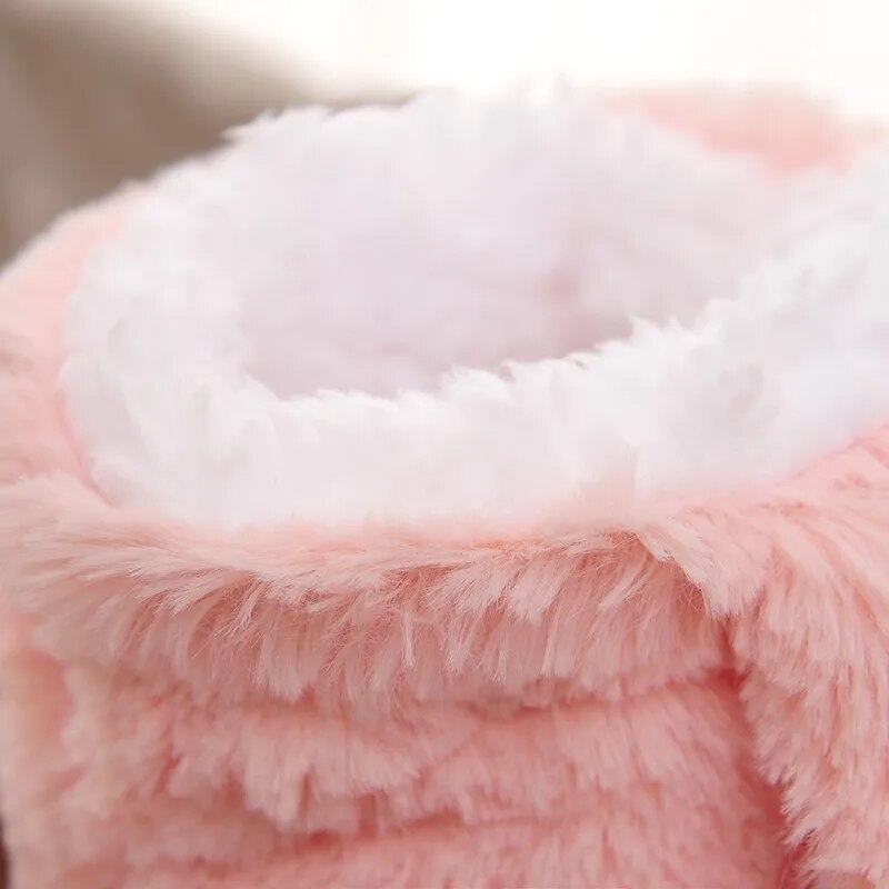 Fashion and Warmth Combined Winter Plush Slippers for Women