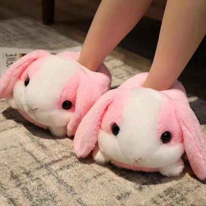 Cartoon Rabbit Plush Doll Slippers - Adorable Bunny Comfort