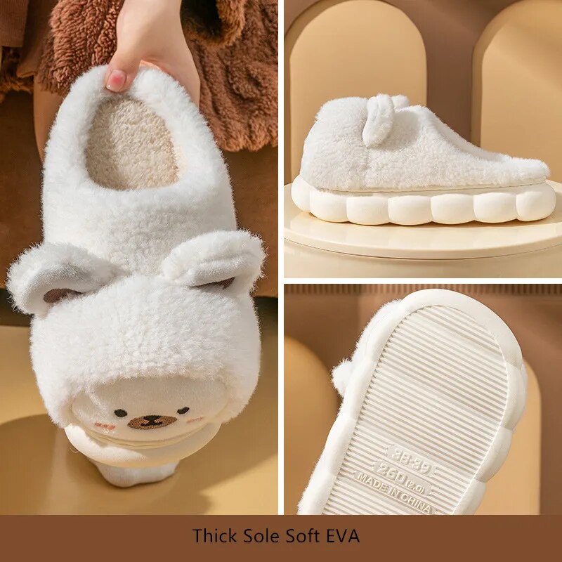 Warm and Cozy Women's Bear Slippers