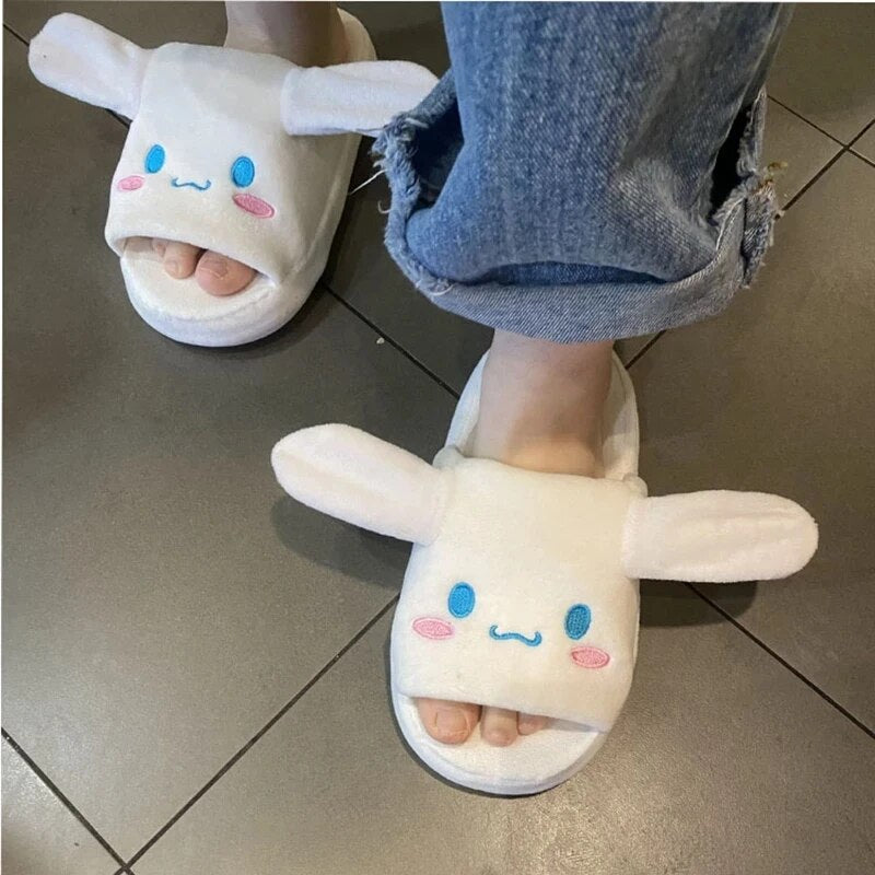 Charming Moving Ears Cartoon Cotton Slippers - Ideal Christmas Gift for Friends
