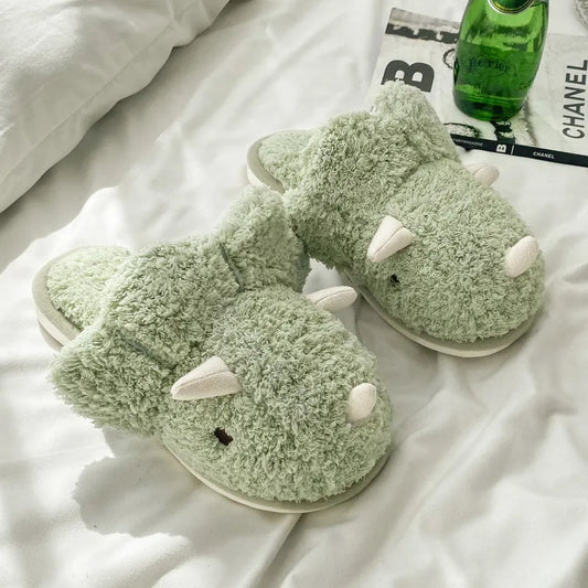 Warm and Whimsical Dinosaur Slippers - Cozy Winter Comfort for All Ages!