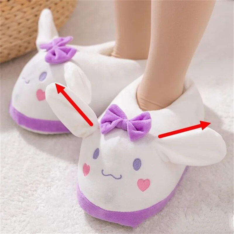Charming Moving Ears Cartoon Cotton Slippers - Ideal Christmas Gift for Friends