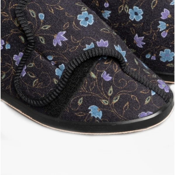 GBS BELLA Womens Extra Wide (E+) Boot Slippers Black - Image 3