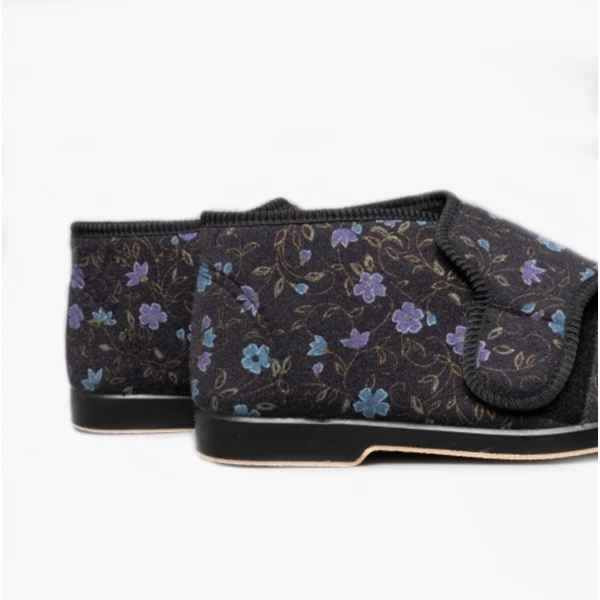 GBS BELLA Womens Extra Wide (E+) Boot Slippers Black - Image 5