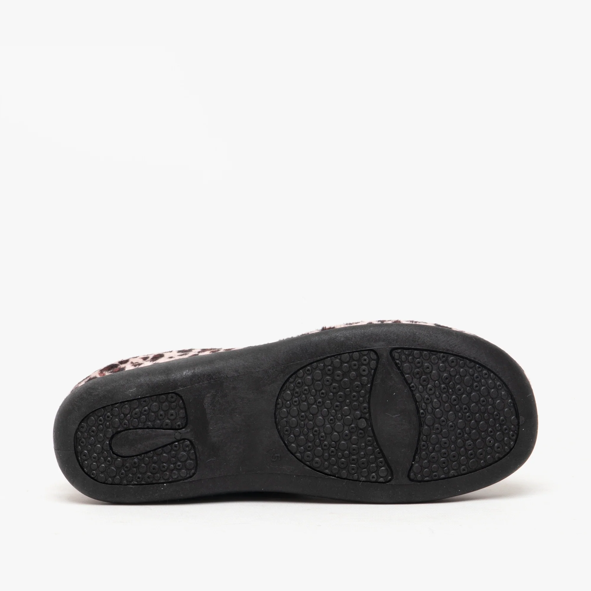 HOS Comfort CLAIRE Womens Plush Textile Mules Leopard - Image 3