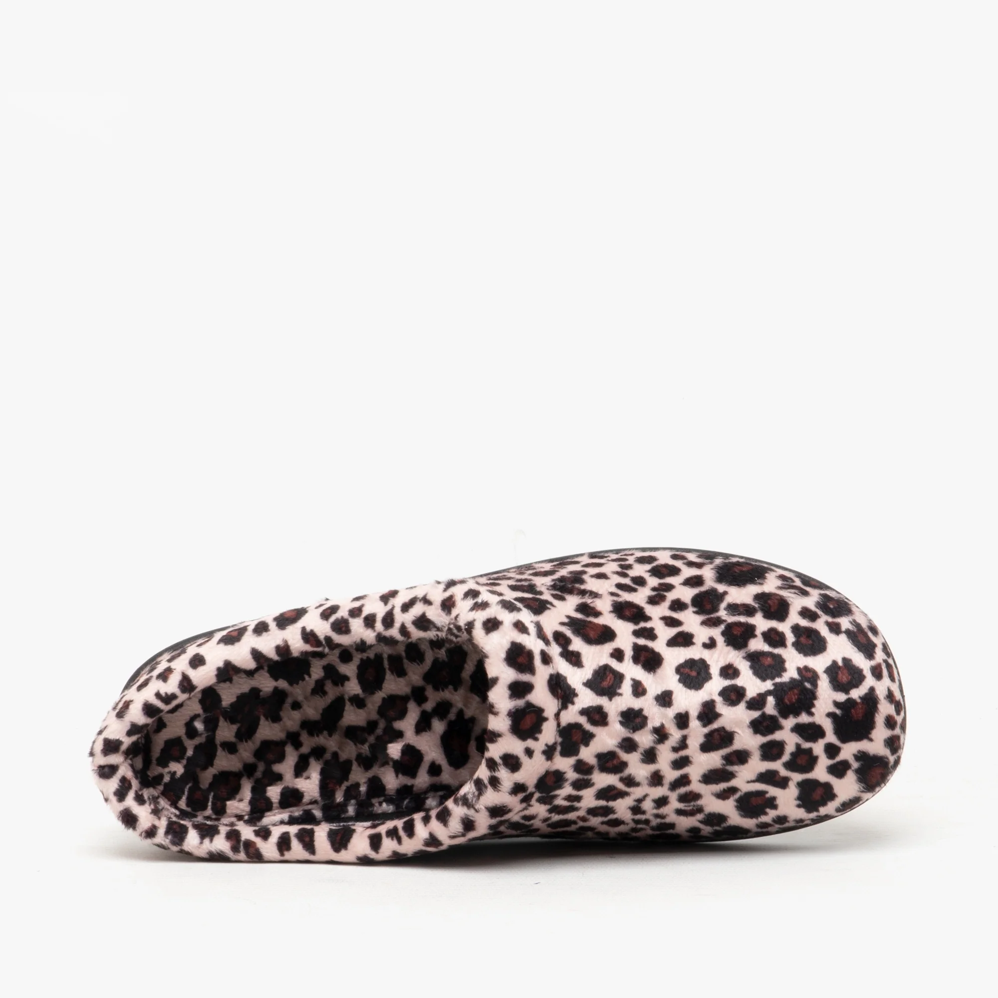 HOS Comfort CLAIRE Womens Plush Textile Mules Leopard - Image 4