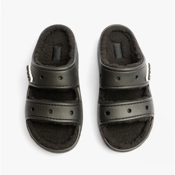 Crocs 207446-060 CLASSIC COZZZY Unisex Sliders Black - Image 4