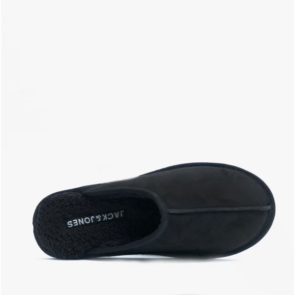 Jack & Jones DUDELY Mens Microfiber Mule Slippers Anthracite - Image 4