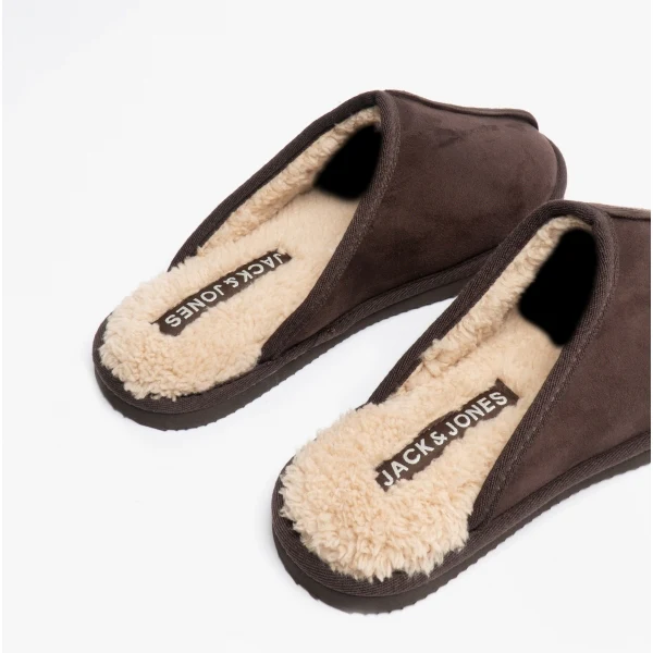 Jack & Jones DUDELY Mens Microfiber Mule Slippers Java - Image 5