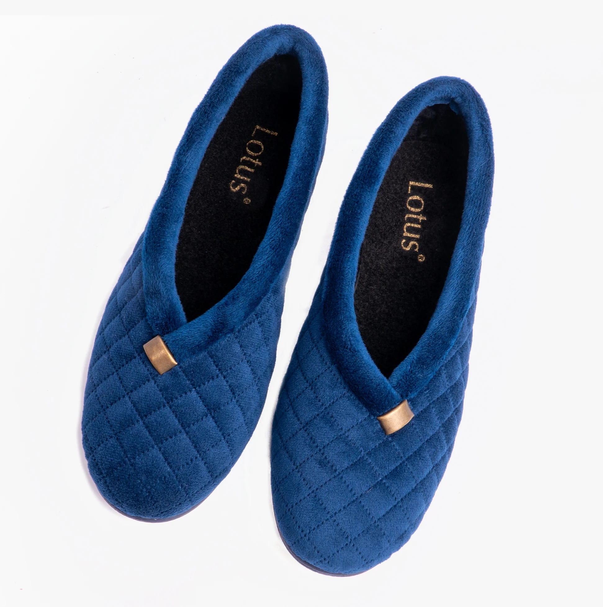 Lotus EADIE Womens Slippers Navy - Image 4