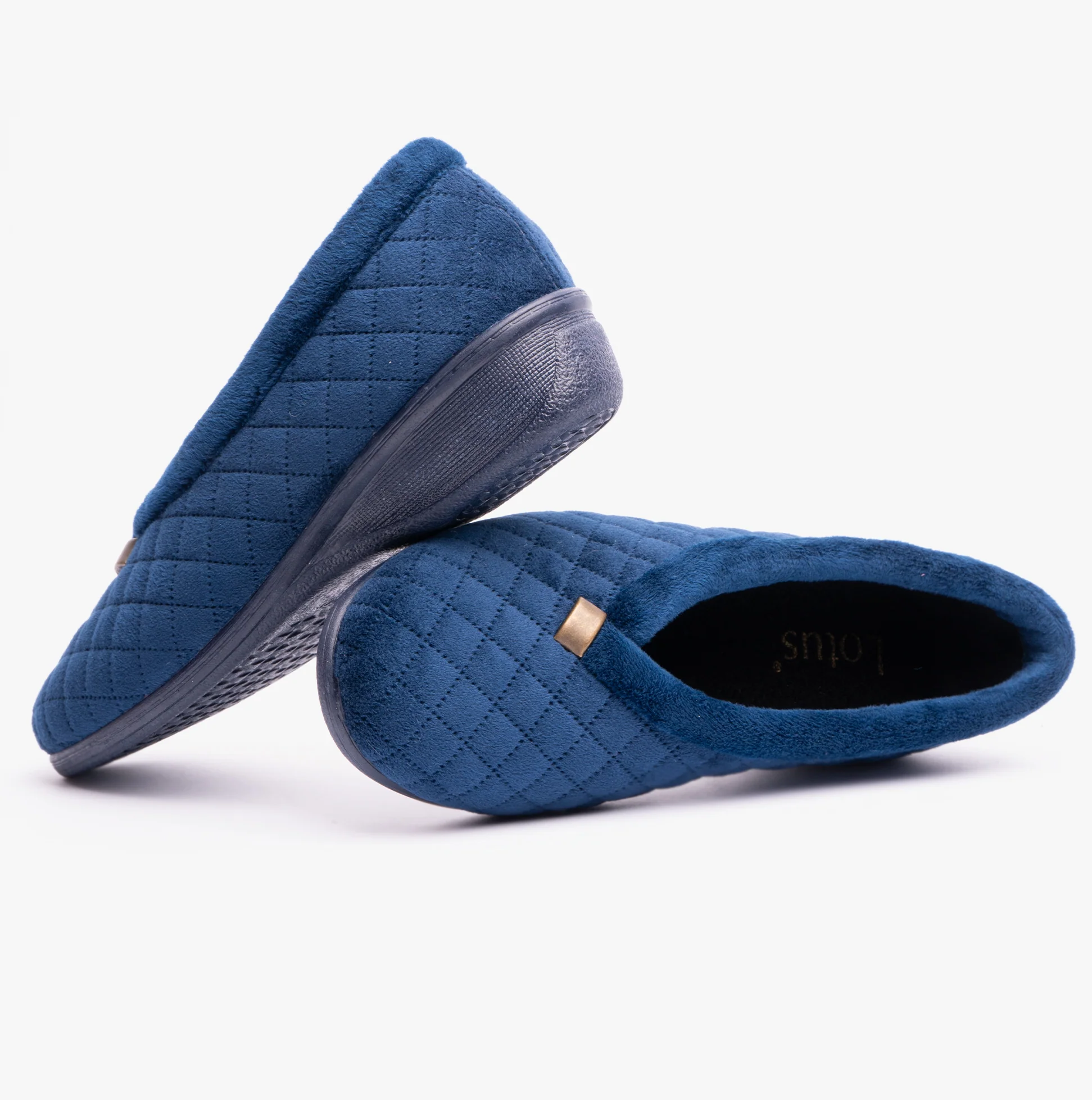 Lotus EADIE Womens Slippers Navy - Image 5