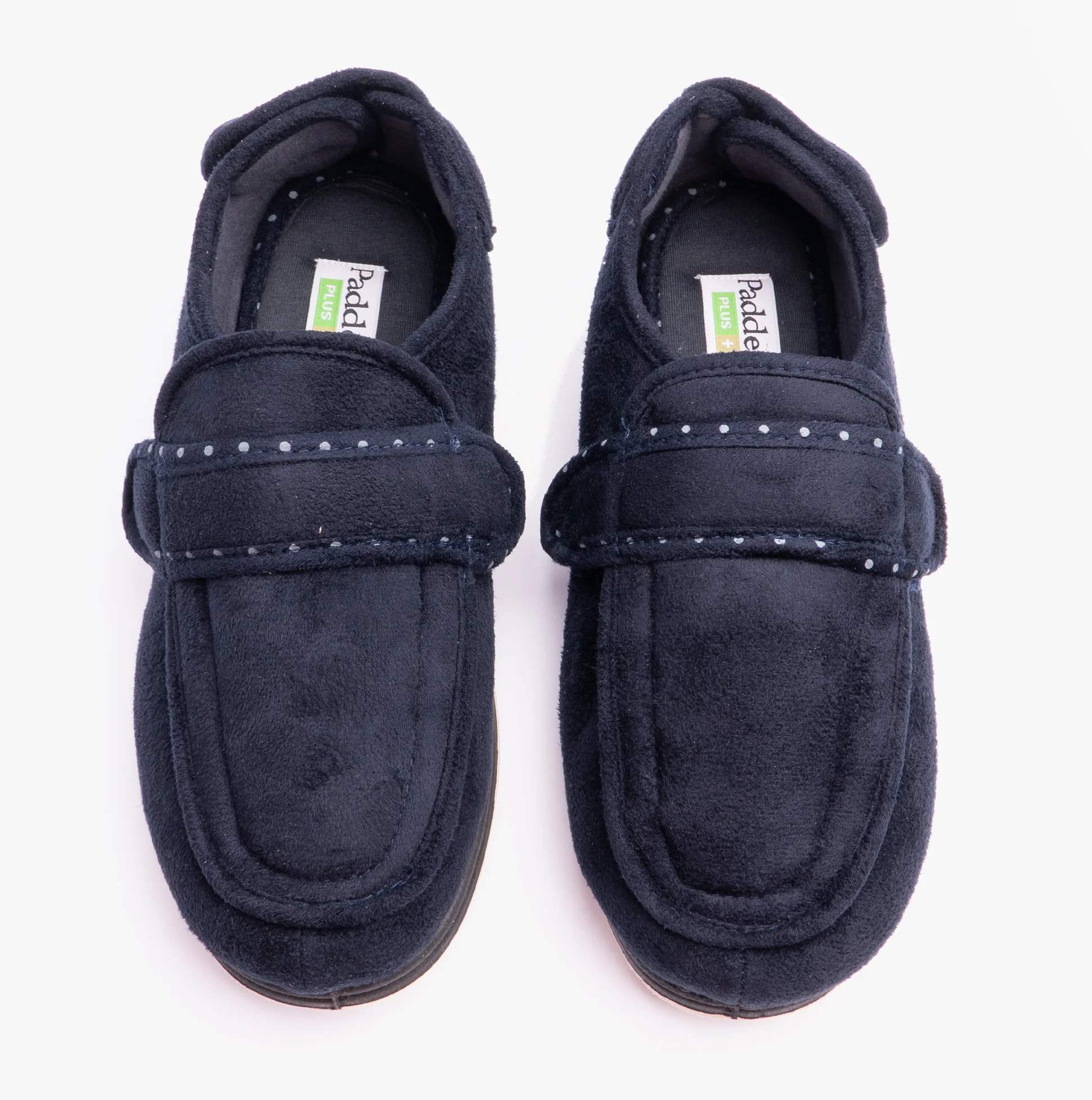 Padders ENFOLD Womens (2E Fit) Touch Fasten Full Slippers Navy - Image 5