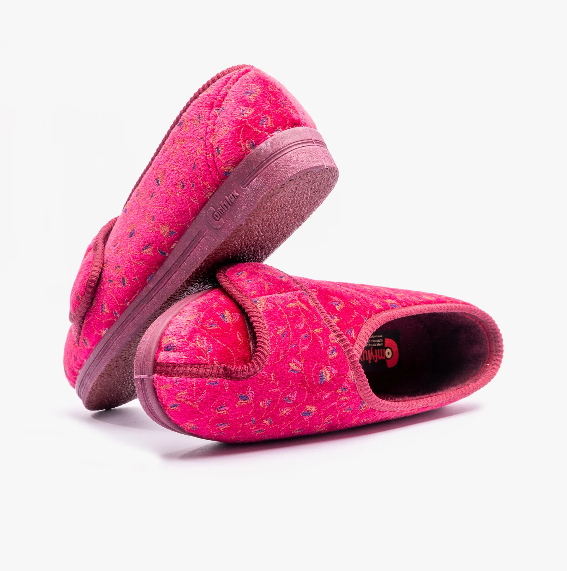 Comfylux HELEN Womens Full Slippers Wine - Image 4