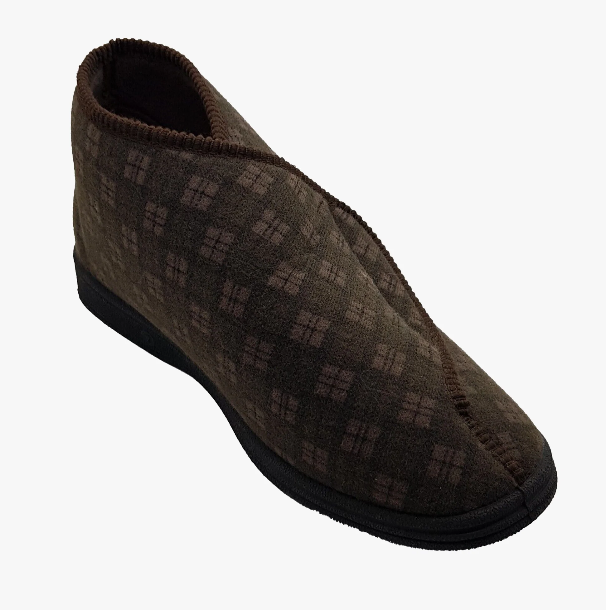 Comfylux JAMES Mens Boot Slippers Brown - Image 5