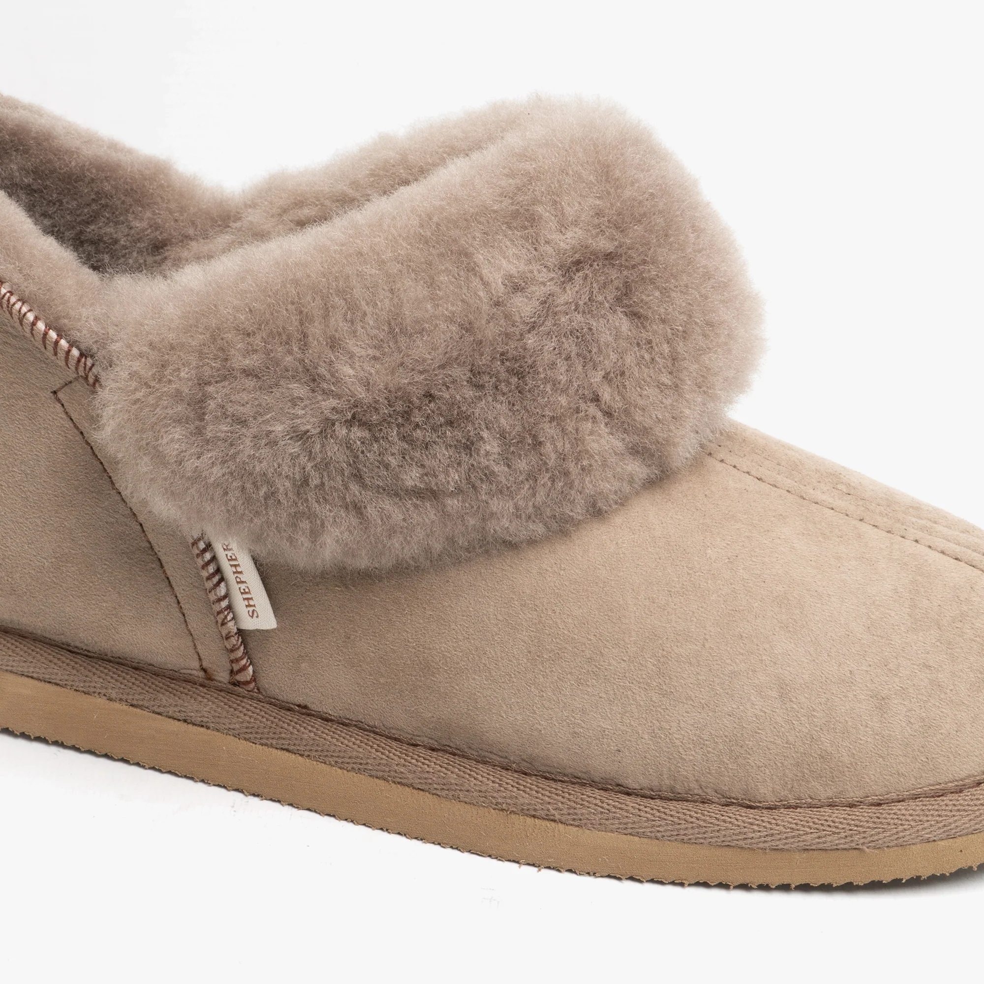 Shepherd KARIN Womens Sheepskin Slipper Boots Stone - Image 6