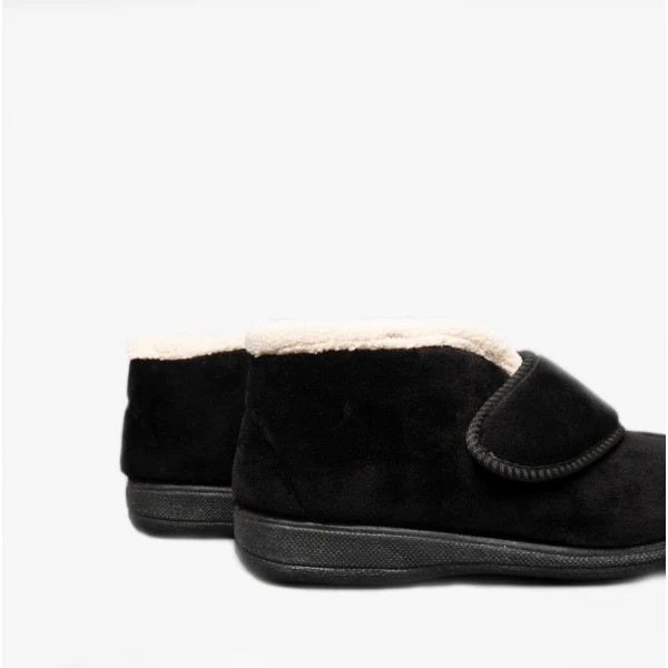 Fleet & Foster LEVITT Womens Boot Slippers Black - Image 5