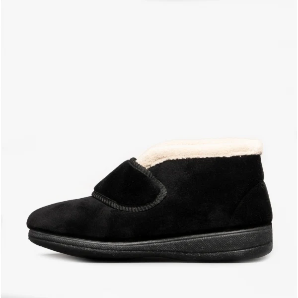 Fleet & Foster LEVITT Womens Boot Slippers Black - Image 6