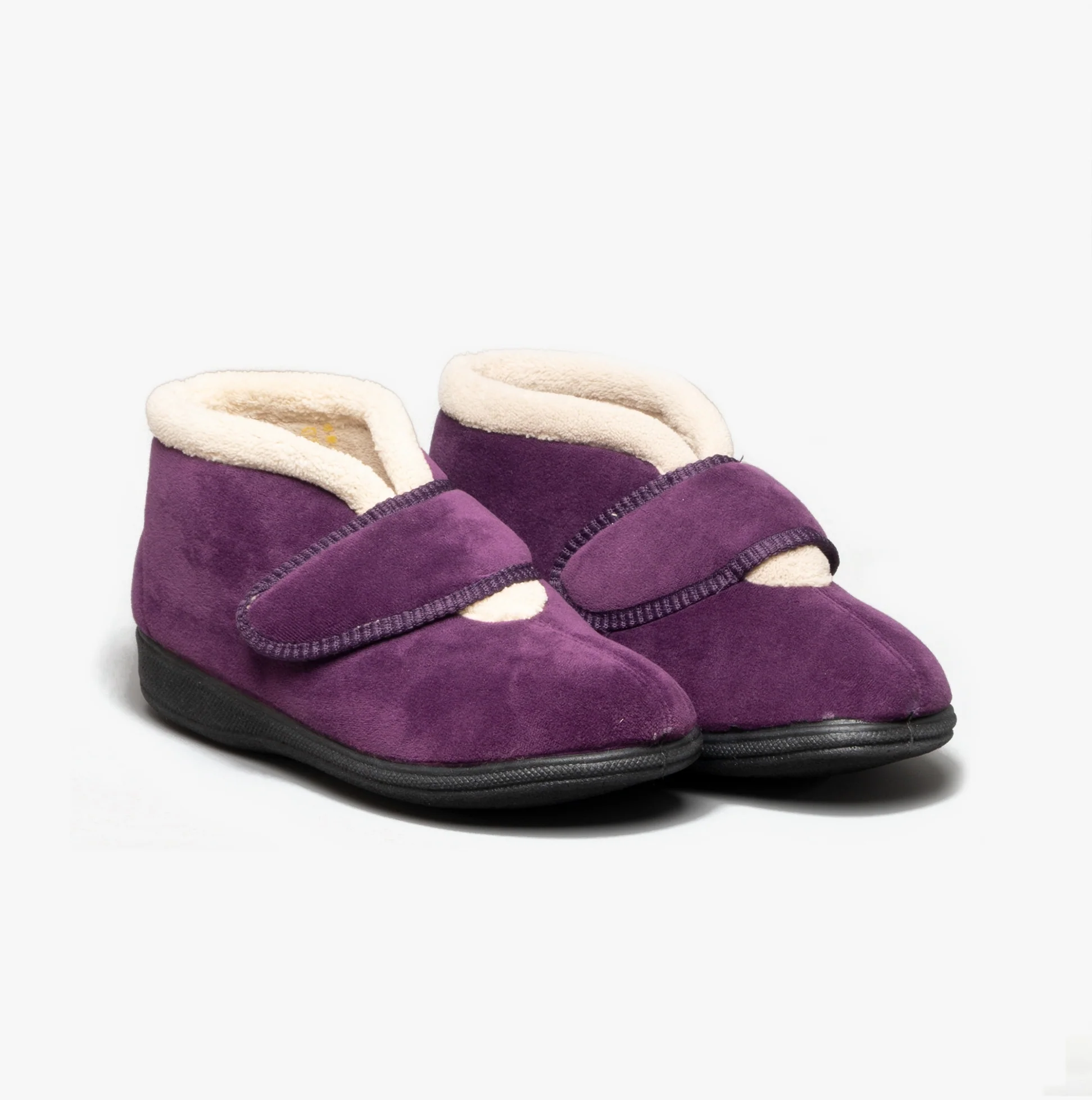 Fleet & Foster LEVITT Womens Boot Slippers Plum - Image 3