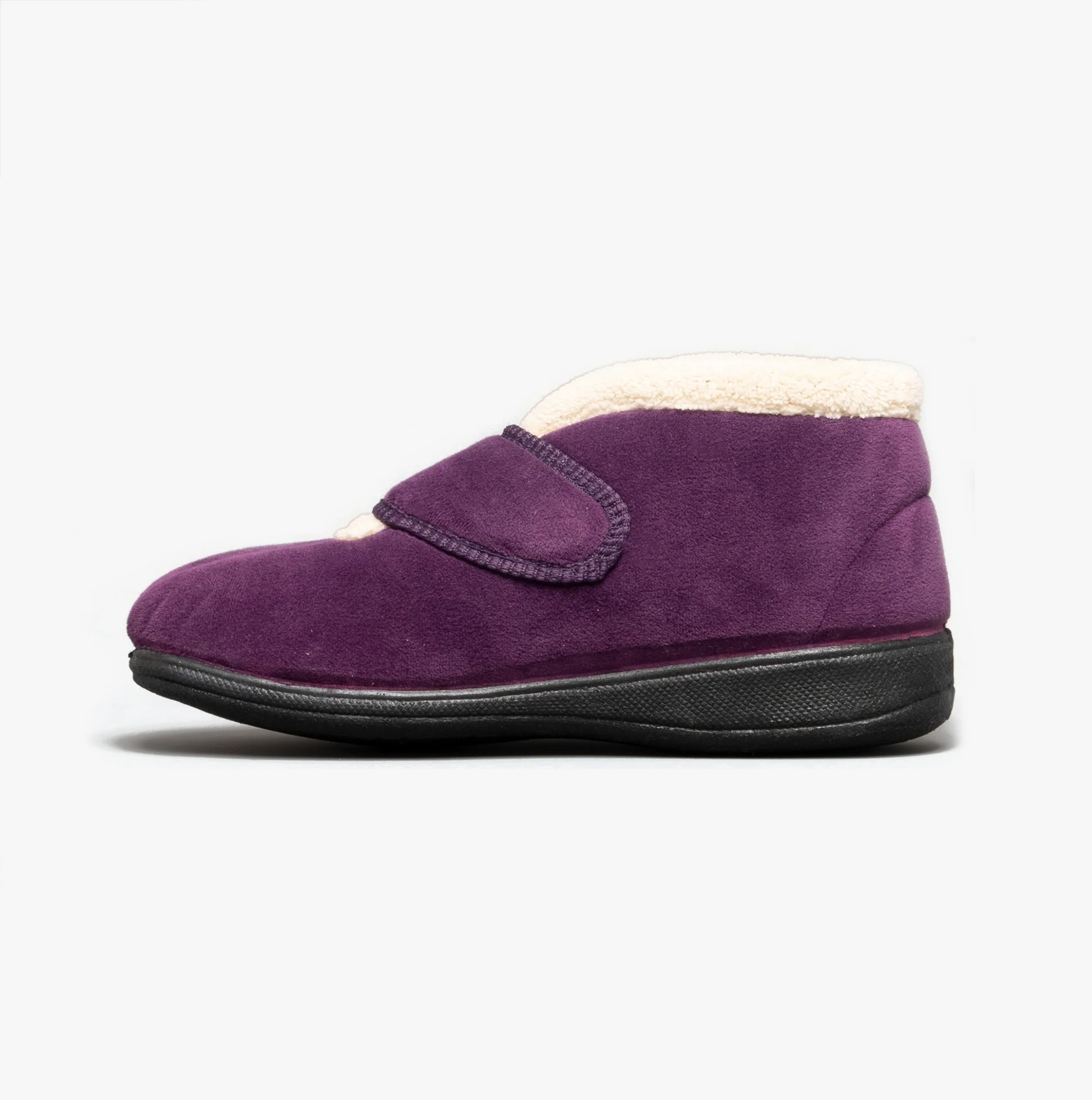 Fleet & Foster LEVITT Womens Boot Slippers Plum - Image 5
