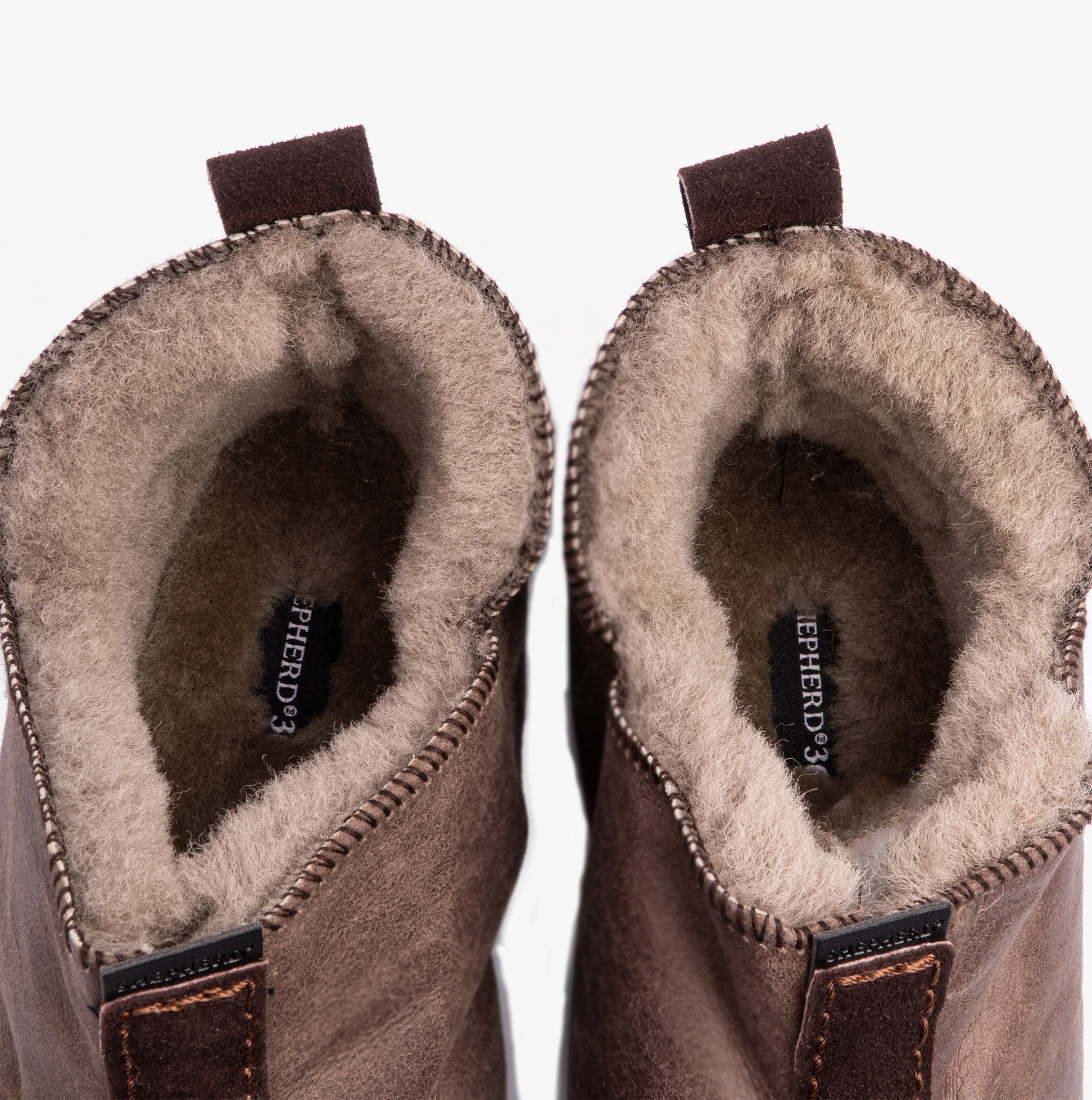 Shepherd LINA Womens Sheepskin Slipper Boots Oiled Antique - Image 5