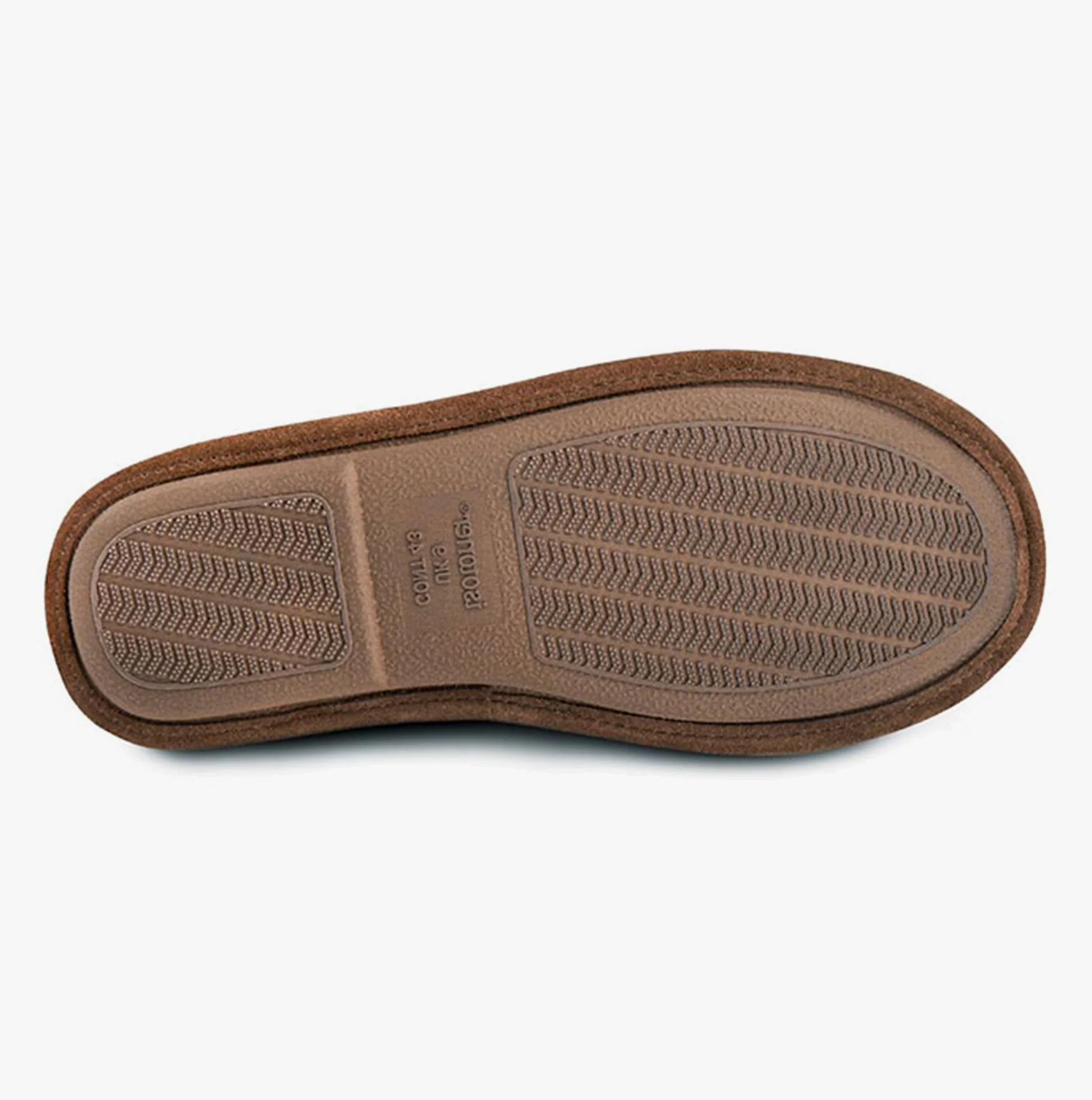 Totes Isotoner REAL SUEDE MULE Mens Memory Foam Slippers Tan - Image 4