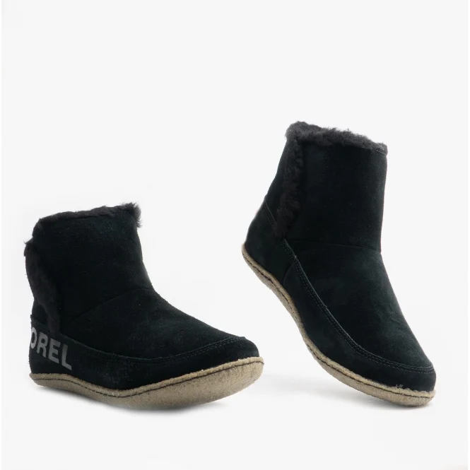 Sorel NAKISKA Womens Slippers Black/Sage - Image 3