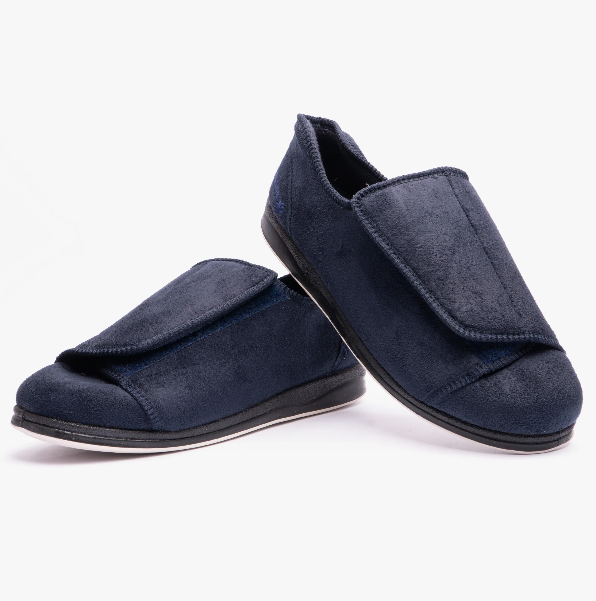 Padders PETER Mens (H/K Fit) Touch Fasten Slippers Navy - Image 3