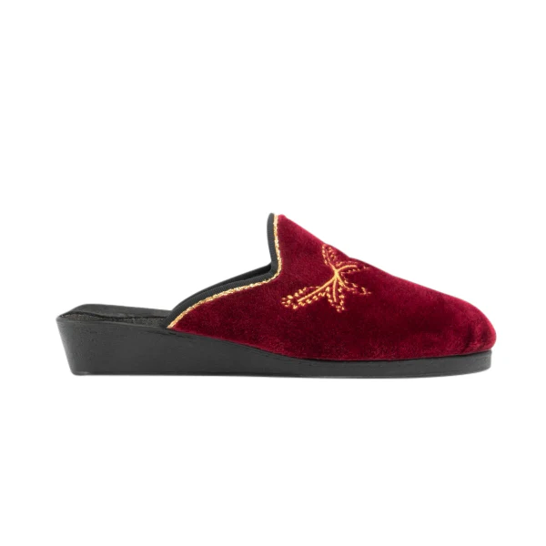 HOS Comfort THERESA Womens Mule Slippers Wine - Image 7