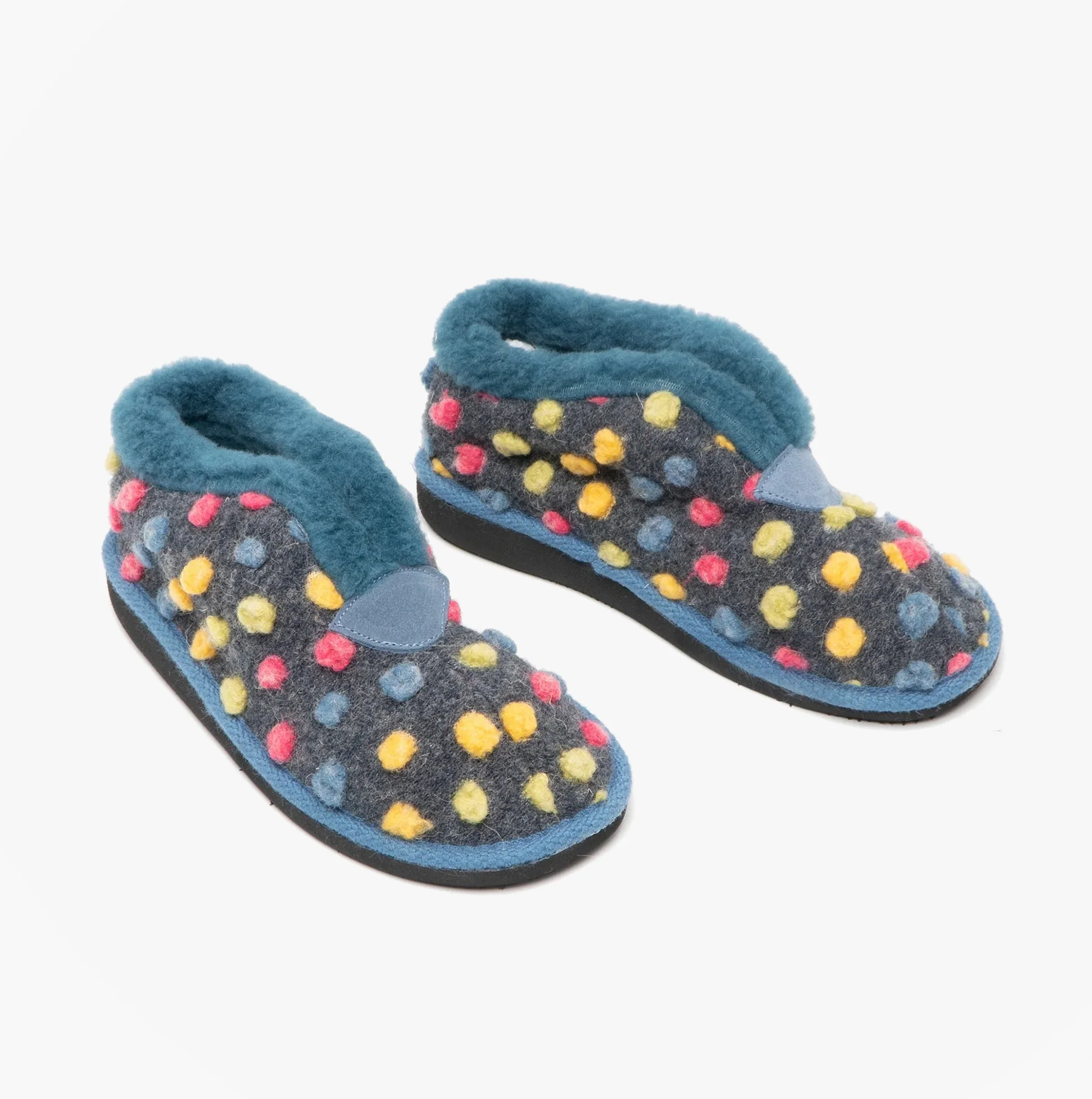 Sleepers TILLY Womens Boot Slippers Blue/Multi - Image 3